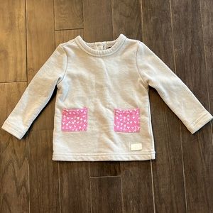 Baby Girl Sweatshirt 7 for all Mankind (Size 12M)